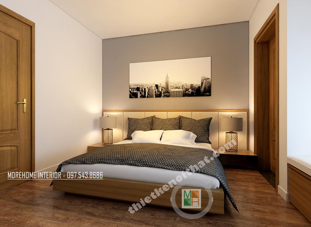 Thiết kế nội thất phòng ngủ chung cư nhỏ đẹp tiện nghi hiện đại